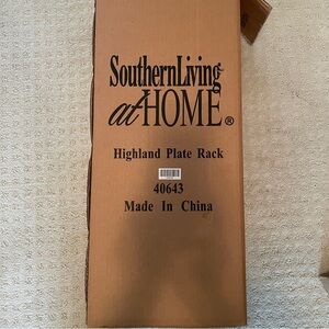 Southern Living At Home Highland Plate Rack in Black Metal New